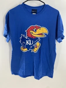 Kansas Jayhawks T-Shirt Herren Medium Blau Grafik Tee NCAA College Sport - Bild 1 von 3