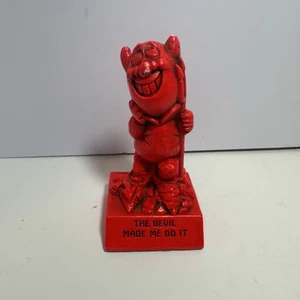 RARE Vintage 1971 Paula “The Devil Made Me Do It” Red Devil Resin Statue Figure - Bild 1 von 5