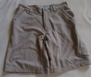 Eastern Mountain Sports Shorts Size 30 Beige Hiking Belt Loops 5 pocket Preowned - Picture 1 of 7