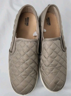 Mossimo Mujer 8.5 Taupe/Beige Acolchado Zapatos Sin Cordones Informales Tenis Mocasín BONITO Foto 1 de 4