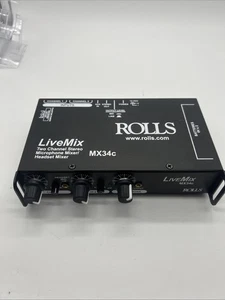 Rolls MX34c LiveMix two-channel stereo microphone/headset mixer. - Picture 1 of 5