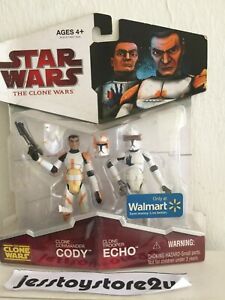 Star Wars Clone Wars Clone Commander Cody Clone Trooper Echo Walmart Exclusive