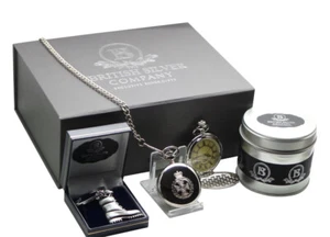 Royal Green Jackets graviert RGJ Geschenkkorb Taschenuhr Armee Stiefel Schlüsselanhänger Set - Bild 1 von 3
