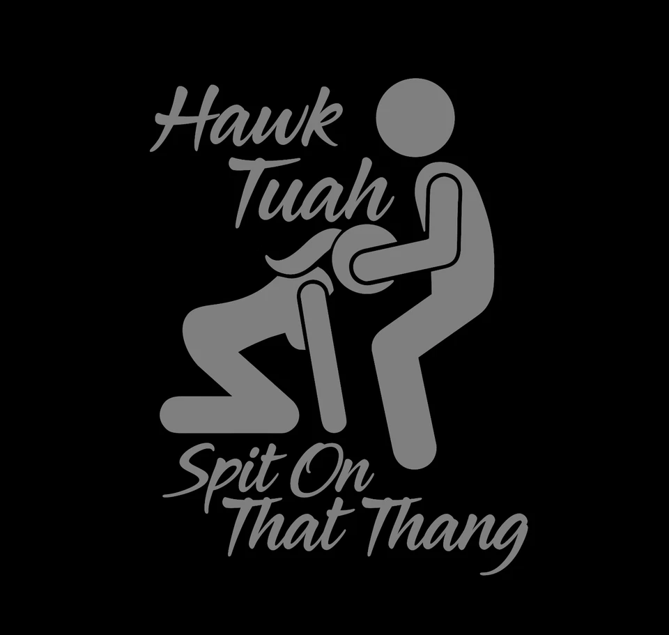 Hawk Tuah Spit On That Thang. Calcomanía de vinilo troquelada pegatina divertido coche camión JDM Foto 1 de 4