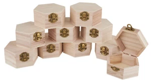 VBS Holzkästchen HEXAGON 10 Stück 9,6x5cm Kiefernholz Schmuckkästchen Schatulle - Bild 1 von 1