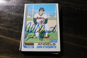 DAVE D'ACQUISTO  CALIFORNIA ANGELS AUTOGRAPHED CARD - Picture 1 of 1