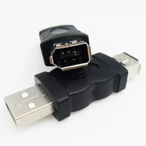 NEW Firewire IEEE 1394 6 Pin Female F to USB M male Adaptor Converter - Picture 1 of 3