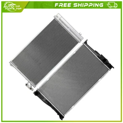 Aluminum Radiator and AC Condenser Cooling Kit For 2009-2011 BMW 335i xDrive - Image 1 of 4