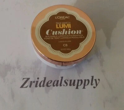 L'OREAL TRUE MATCH LUMI CUSHION FOUNDATION C8 COCOA NEW UNSEALED  - Image 1 of 2