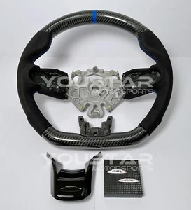 BLUE LINE CARBON Alcantara Steering Wheel for MINI 2021+ LCI F54 F55 F56 F57 F60 - Bild 1 von 7