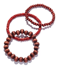Accessori canaglia 3 pezzi Bracciali da uomo in legno con perline (taglia unica, marrone) - Foto 1 di 2