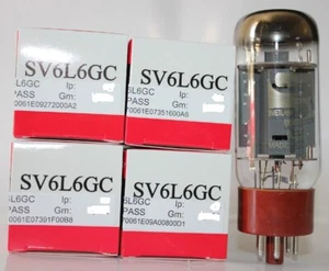 Factory Platinum Matched Quad Svetlana 6L6GC tubes, BRAND NEW in Box ! - Picture 1 of 1