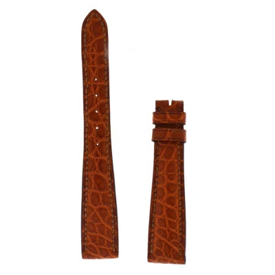 Nueva correa de cuero marrón rojizo Roger Dubuis Sympathie S34 18 mm de largo Foto 1 de 2