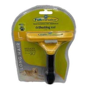 FURminator deShedding Tool with 4 Edge for Large Dogs 51-90 Lb long Hair - Picture 1 of 2