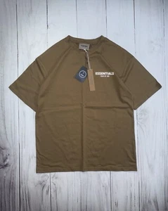Essentials "Fear Of God" light Brown Oversized Reflective T Shirt size small - Imagen 1 de 9