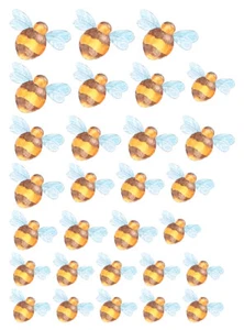 precut edible Bumble Bees butterflies Cake Toppers Birthday tea party decor - Bild 1 von 2