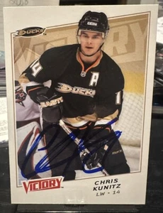 Chris Kunitz Signed 2008-09 Upper Deck Victory Card #196 Ducks.  - Picture 1 of 2