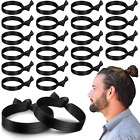 Knotted Mens Hair Ties Elastic Flat Man Ponytail Holders for Men 36 Pcs