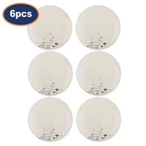 Round Dinner Plate 26cm Stoneware Woodland Tableware Crockery Serving Plate 6pcs - Picture 1 of 3