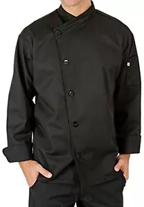 Chef Coat Long Sleeve Single Breast Jacket Hotel and Restaurant Kitchen Uniform - Picture 1 of 8