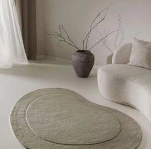 5X5 Ft 100%Wool Modern Design Hand Made Hand Tufted Rug Customized Area Rug - Picture 1 of 5