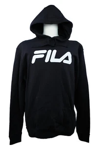 Fila Men's Fleece Black Pullover Drawstring Hoodie Size XL **New with Tags** - Picture 1 of 4