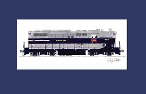 Wabash GP9 #488 11""x17"" Stampa opaca firmata da Andy Fletcher - Foto 1 di 1
