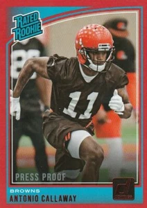 2018 Donruss - ANTONIO CALLAWAY #341 RC RR red press proof rated rookie 🏈 - Picture 1 of 1
