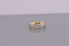 Ross Simons Gold Sterling Silver Baguette Cubic Zirconia Band Ring 925 Sz: 5
