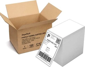 4 x 6 rollos de papel de envío térmico de 500 etiquetas autoadhesivo envío de correo para rollo - Imagen 1 de 10