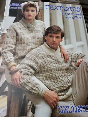Brunswick  Vintage Knitting Book 853 Textures w crochet - Image 1 of 4