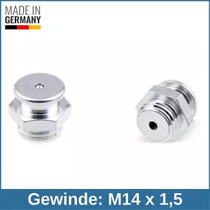DIN 3404 M1 (Ø16mm) M14 x 1,5 Stahl verzinkt Flachschmiernippel Schmiernippel - Picture 1 of 1