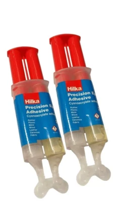 Hilka 2 Part Epoxy Resin Precision Hard Setting Strong Adhesive Glue (PACK OF 2)