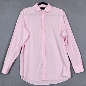RALPH LAUREN BLACK LABEL Shirt Mens 17 Pink Tailored Fit Made Italy 100% Cotton - Picture 1 of 13