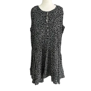 Free People schwarz/weiß geblümtes gerades Minikleid Damengröße Small | 32-20-3 - Bild 1 von 6