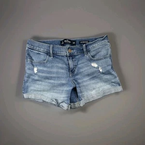 Holister California W28 Jean Low-Rise-Midi Distressed Jean Shorts Stretchy - Picture 1 of 6