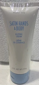 Mary Kay Satin Hände & Körper Poliercreme ~ NEU versiegelt 6 Oz/170g weiß/blau Kappe - Bild 1 von 2