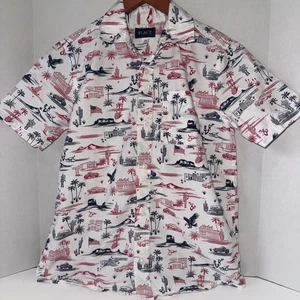 Children’s Place Red White Blue Button Up Short Sleeve Shirt Boy Size 14 XL - Picture 1 of 8