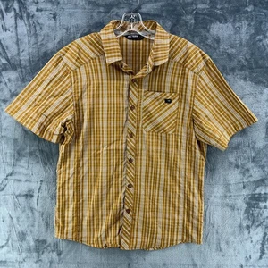 Arc'Teryx Peakline Hemd Herren M Medium gold kariert Kurzarm Fronttasche  - Bild 1 von 11