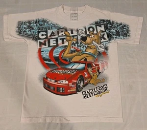 Vintage Scooby Doo Shirt Boys Cartoon Network Racing Y2K 10-12 Wacky Racing 2000 - Picture 1 of 10