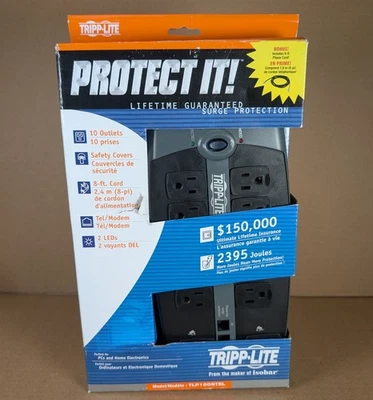 Tripp-lite TLP1008TEL Surge Protection Devices (SPDs) Power Strip Plug - Image 1 of 3