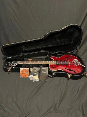 Guitarra Hamer USA Monaco III 2006 de cuerpo hueco en rojo Shiraz con estuche rígido original - ¡Excelente! Foto 1 de 4