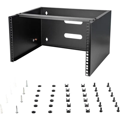 Wall Mount Network Rack 6U, 14" Deep for Shallow Server and IT Equipment, Black - Image 1 of 4