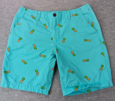 Pantalones Cortos Chinos Aeropostale Azul Claro Frente Plano Swinger Piña Para Hombre Talla 34 Foto 1 de 4