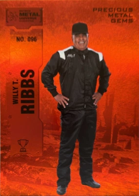 2022 Skybox Metal Universe Willy T. Ribbs Orange Precious Metal Gems /25 #096 - Image 1 of 2