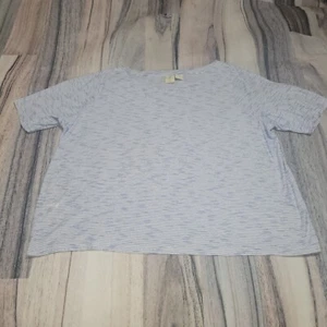 Caribbean Joe Blouse Womens XXL Blue White StripeTank Top Tropical Beach Plus 2x - Picture 1 of 9