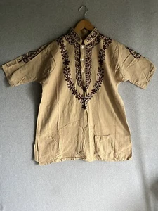 Vintage Handcrafted Linen Top One Size Stamped - Picture 1 of 14