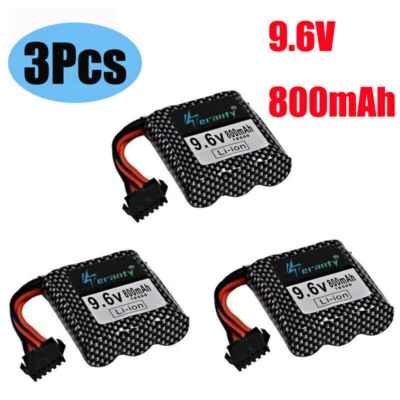 9.6V 800mAh Li-ion Battery SM-6P plug For 9115 9116 S911 RC High Speed Toy Cars - Image 1 of 4