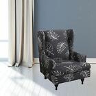 Stretchable soft wing chair covers Wing chair printed slip cover washable