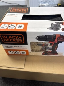 Taladro percutor Black + Decker 18v de iones de litio 1,5ah 2 velocidades, bolsa y brocas Inc - Imagen 1 de 3